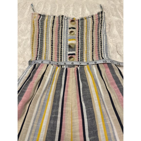 Blue Island Strapless Striped Jumpsuit Multicolored Polyester Blend XS/S-READ - Picture 7 of 12